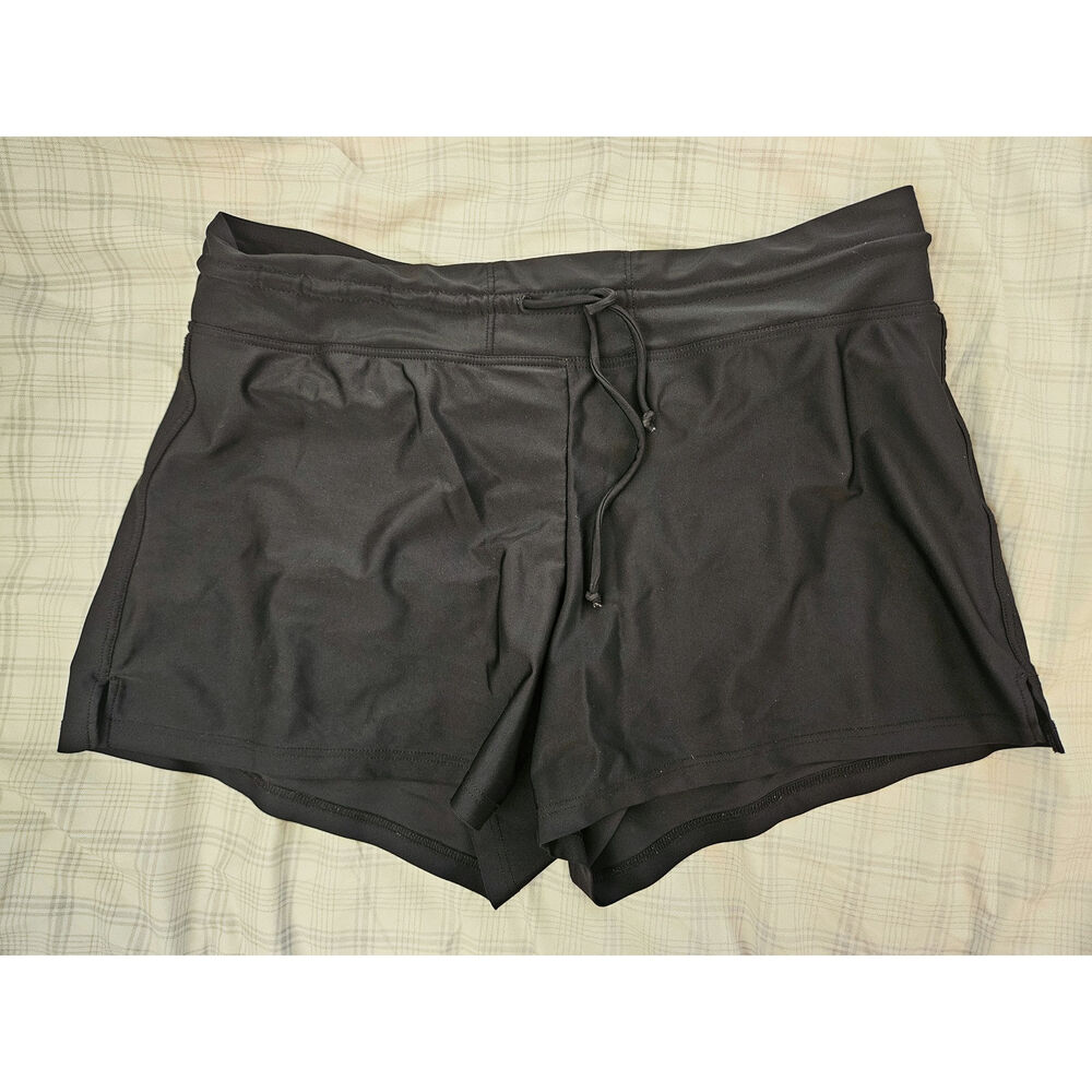 Ocean Avenue Swimwear Black Swim Shorts with Built in Bikini Women's Medium